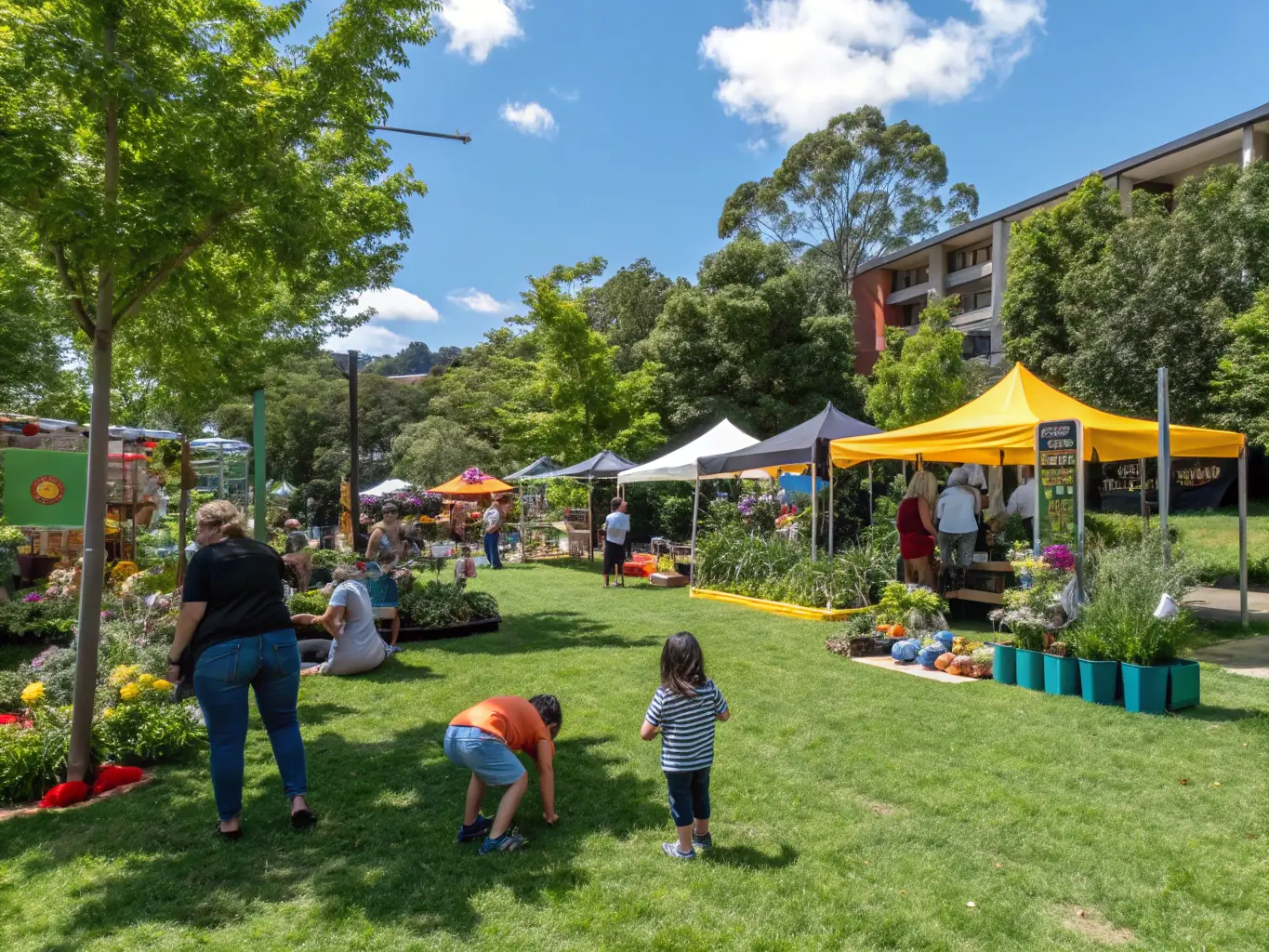 A photograph capturing a SOCIETE DE CHASSE DE VILLOGNON community event, such as a wildlife festival or educational outreach program. The image should depict a diverse group of people engaging with wildlife exhibits, learning about conservation, and enjoying the outdoors.